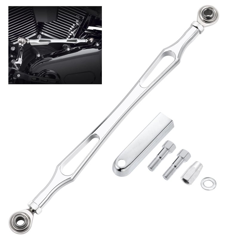 Amazicha Chrome Gear Shift Linkage Compatible for Harley Davidson Softail Dyna Touring Road King Electra Street Glide Tri Glide 1986-later - Image 1